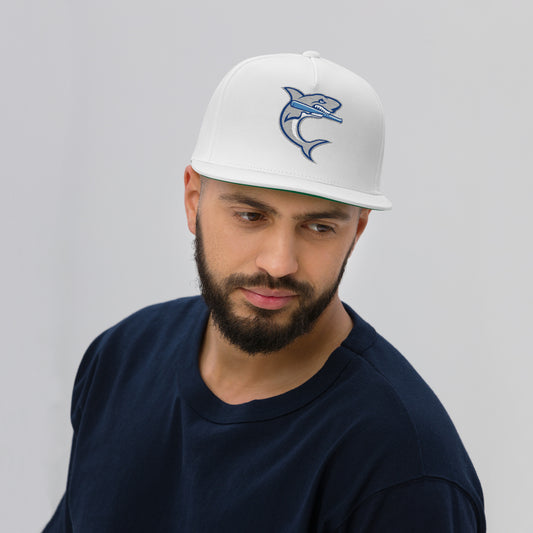 River Sharks Logo Flat Bill Hat - Snapback