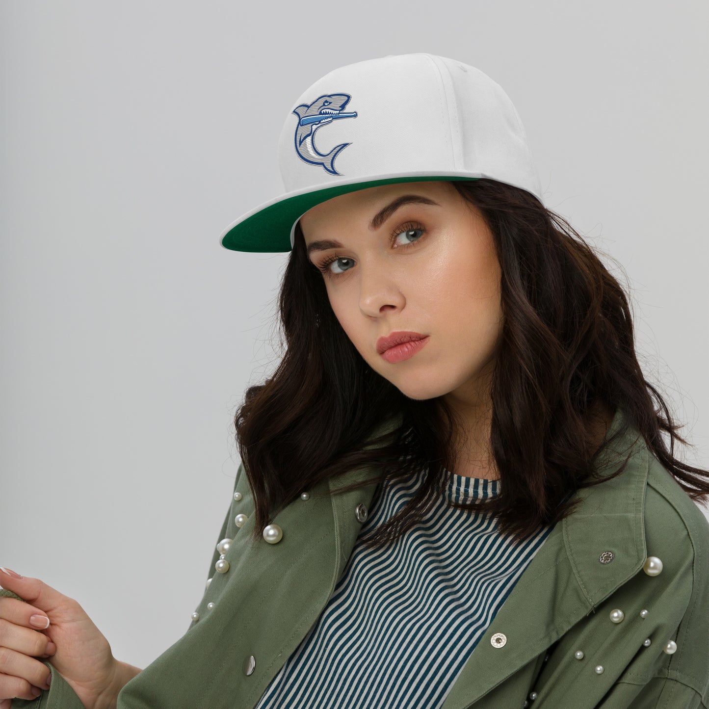 River Sharks Logo Flat Bill Hat - Snapback