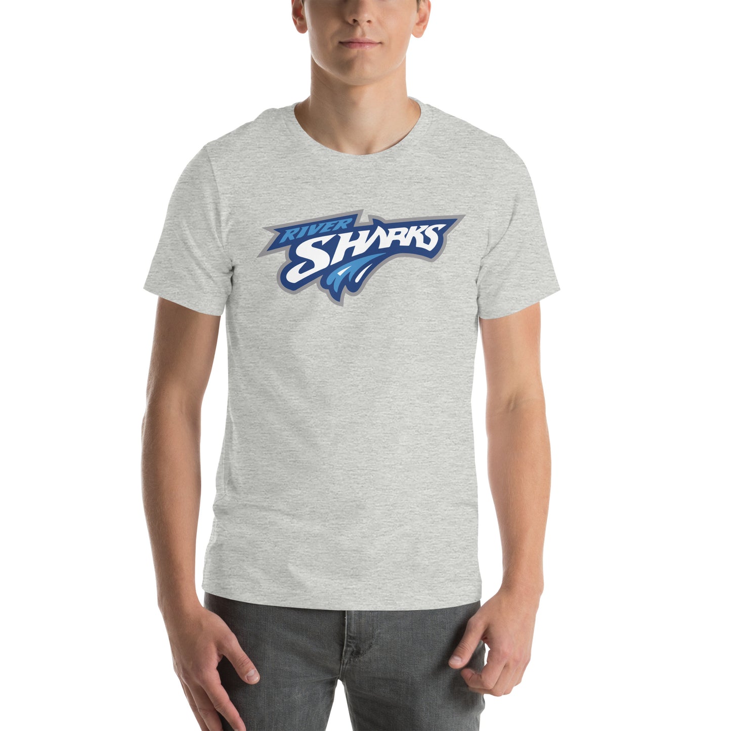 River Sharks Splash Logo Unisex Crew Neck T-shirt