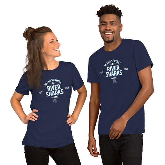 River Sharks Est. 2018 Unisex Crew Neck T-Shirt