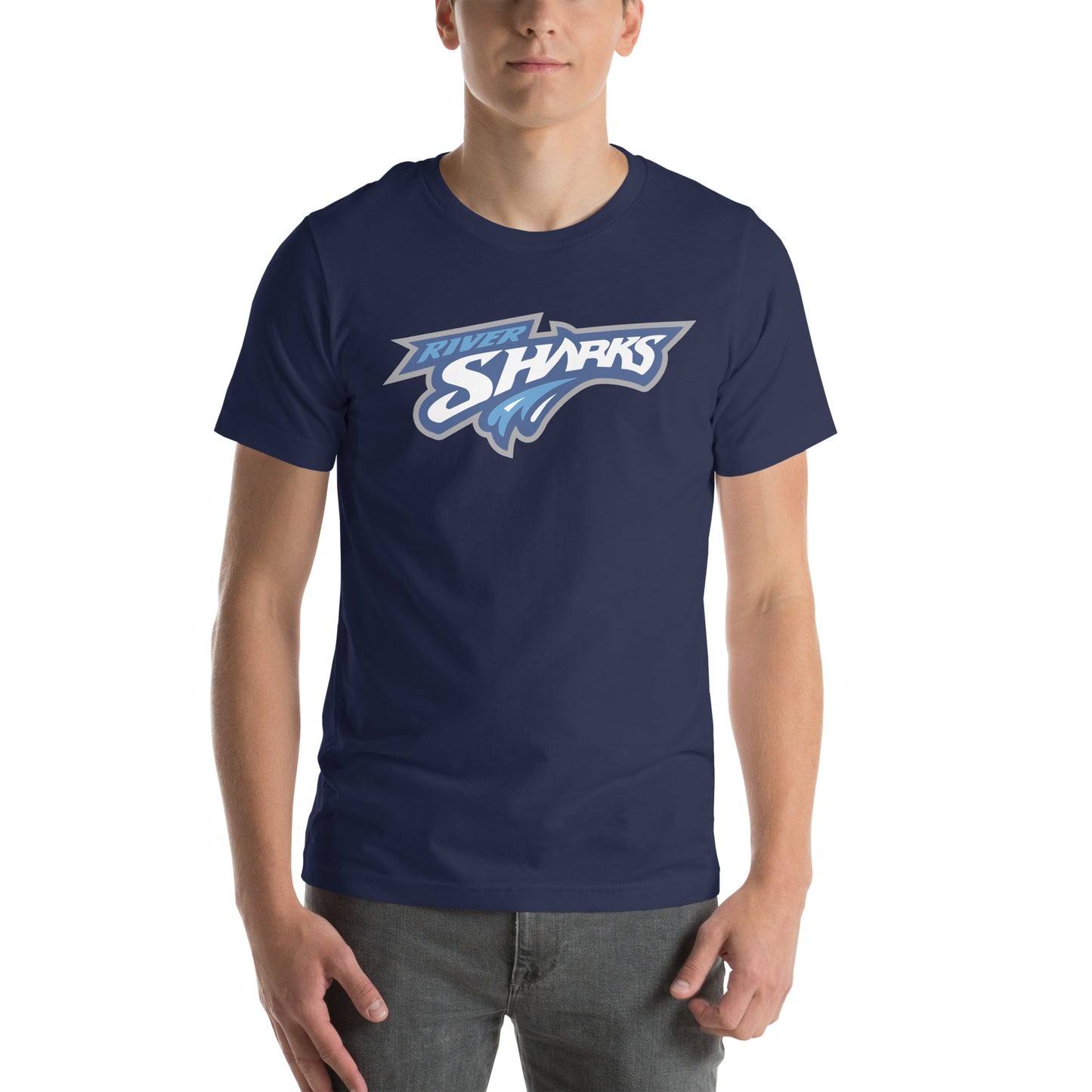 River Sharks Splash Logo Unisex Crew Neck T-shirt