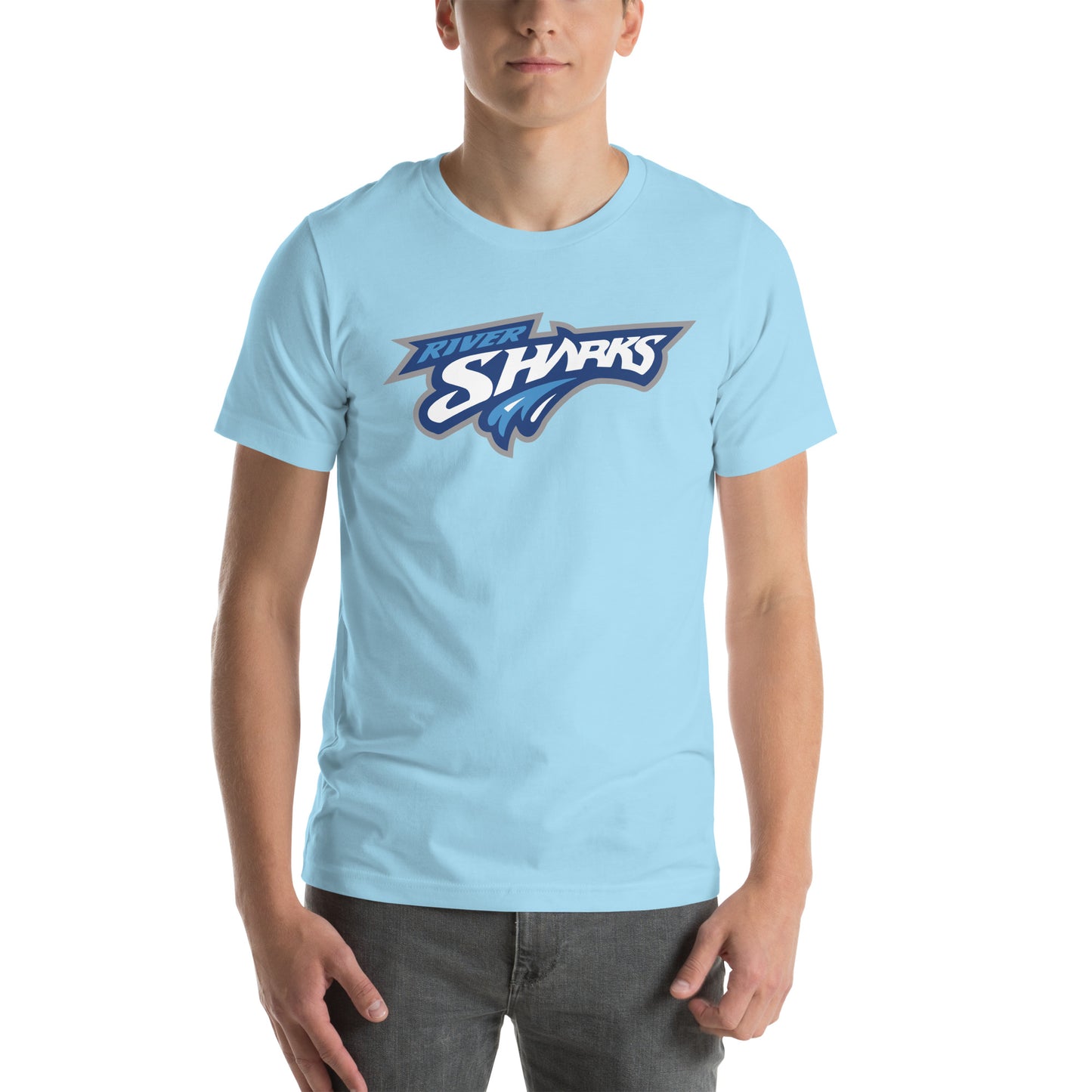 River Sharks Splash Logo Unisex Crew Neck T-shirt