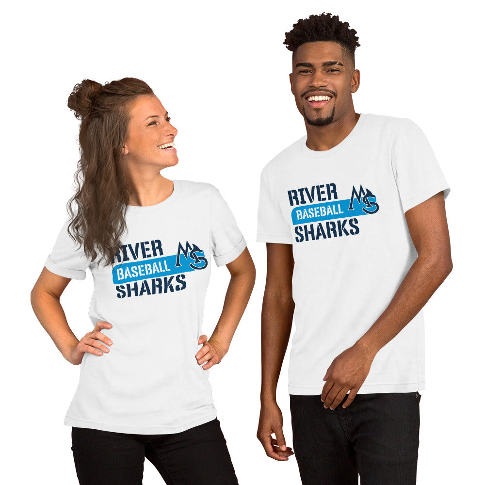 River Sharks Baseball MS Unisex Crew Neck T-Shirt