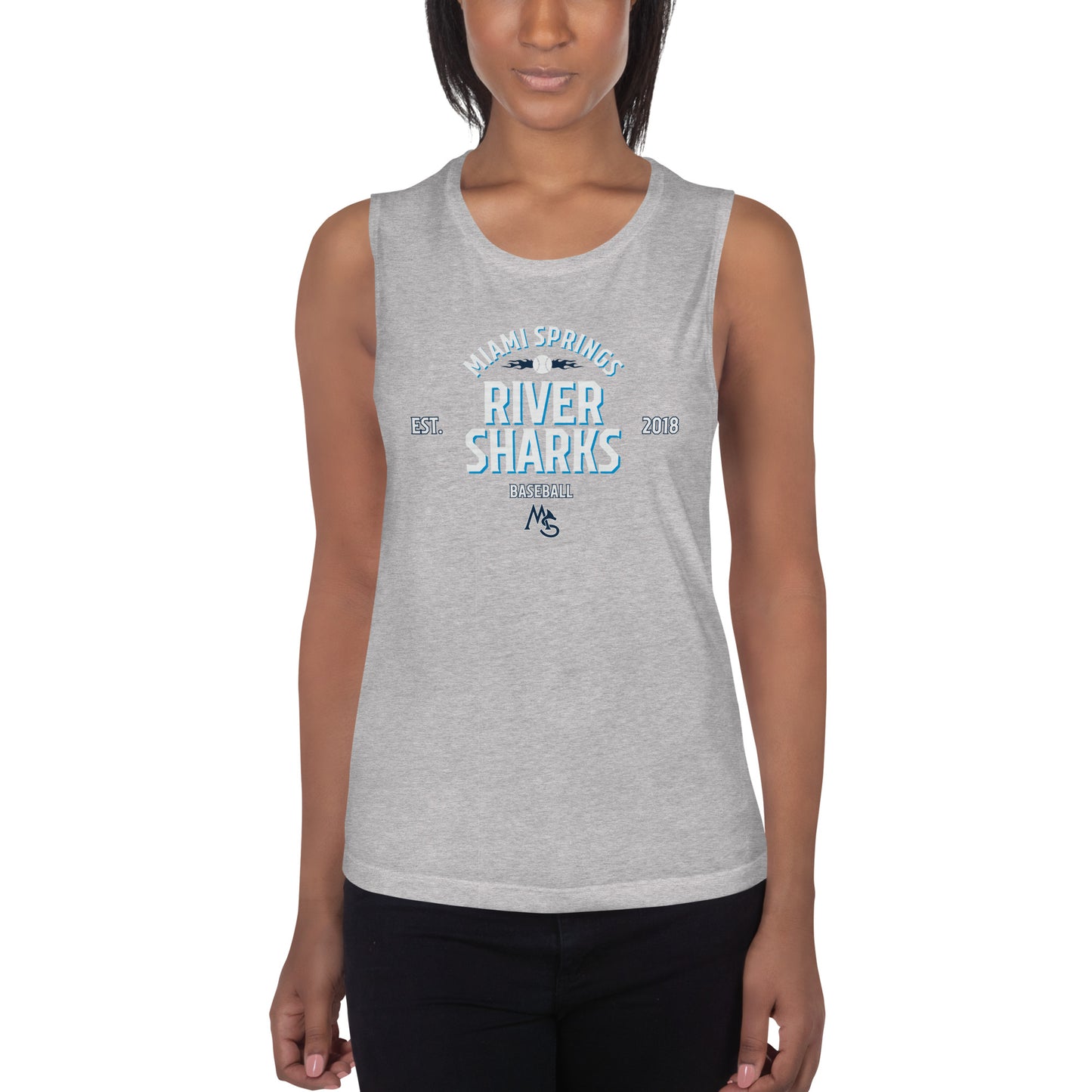 River Sharks Est. 2018 Women's Muscle Tank