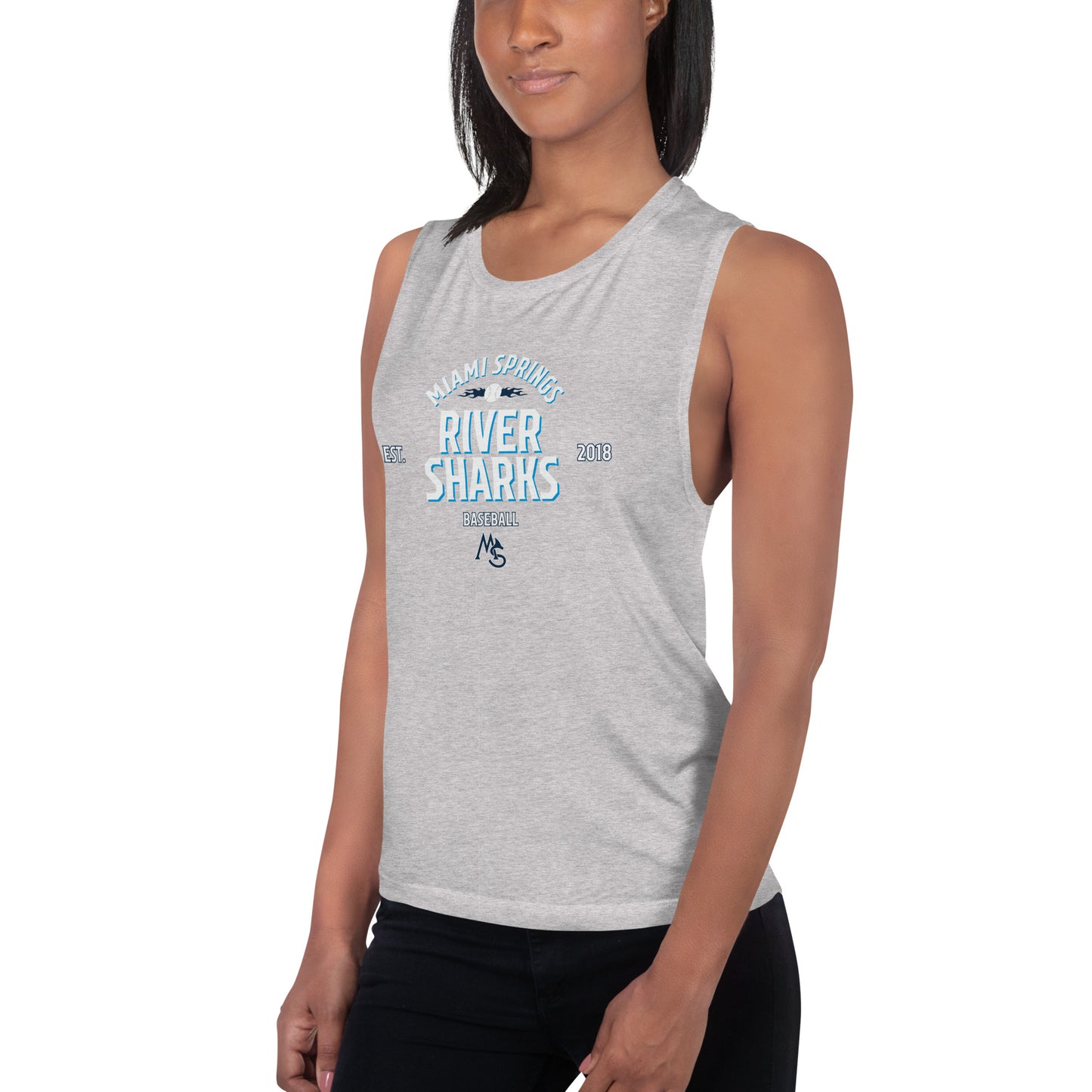 River Sharks Est. 2018 Women's Muscle Tank