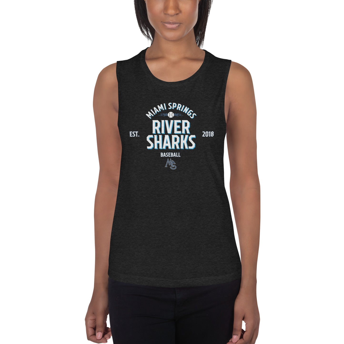 River Sharks Est. 2018 Women's Muscle Tank