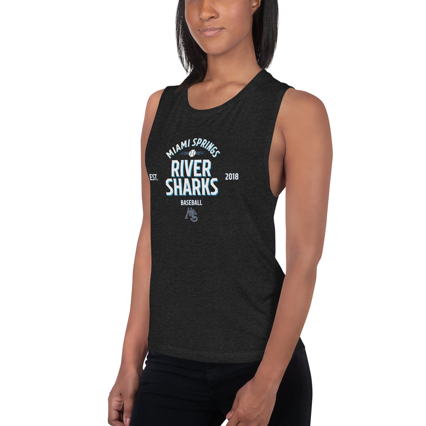 River Sharks Est. 2018 Women's Muscle Tank